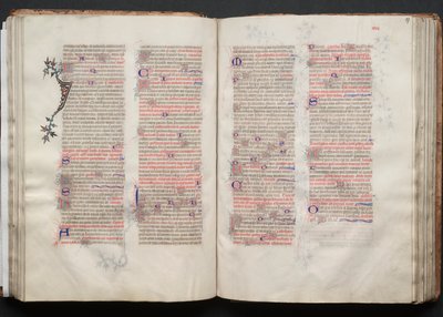 The Gotha Missal: Fol. 57r, Text, c. 1375. av Master of the Boqueteaux