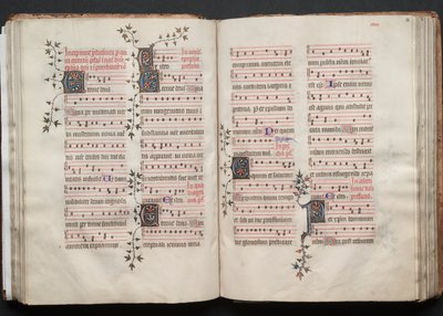 The Gotha Missal: Fol. 57v, text, c. 1375. av Master of the Boqueteaux