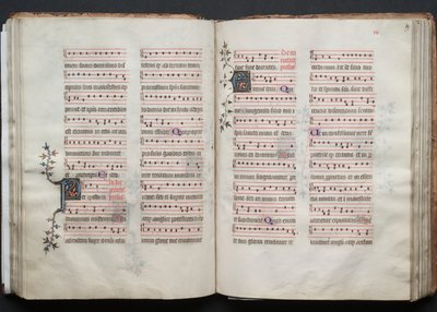 The Gotha Missal: Fol. 59r, Text, c. 1375. av Master of the Boqueteaux