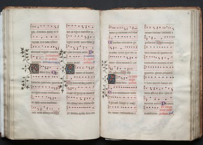 The Gotha Missal: Fol. 59v, text, c. 1375. av Master of the Boqueteaux