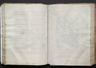 The Gotha Missal: Fol. 62v, text, c. 1375. av Master of the Boqueteaux