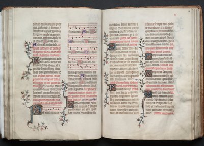 The Gotha Missal: Fol. 67v, text, ca. 1375. av Master of the Boqueteaux