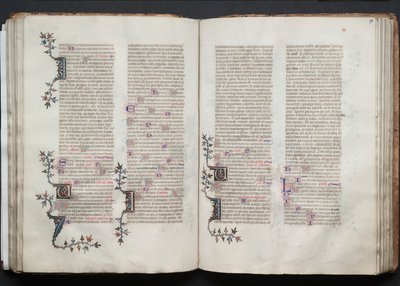 The Gotha Missal: Fol. 70v, text, ca. 1375. av Master of the Boqueteaux