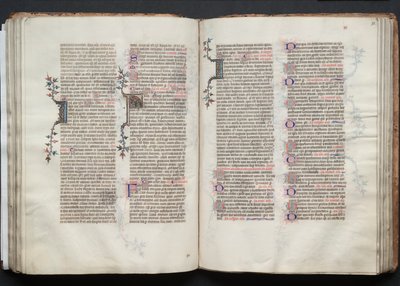 The Gotha Missal: Fol. 72v, text, c. 1375. av Master of the Boqueteaux