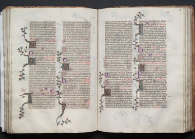 The Gotha Missal: Fol. 76r, Text, ca. 1375. av Master of the Boqueteaux