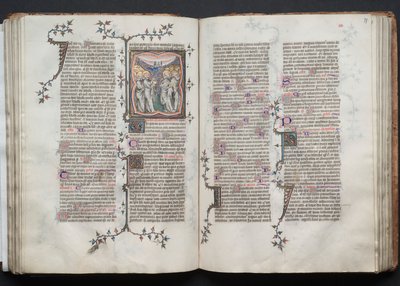The Gotha Missal: Fol. 76v, Himmelsfärden, ca. 1375. av Master of the Boqueteaux