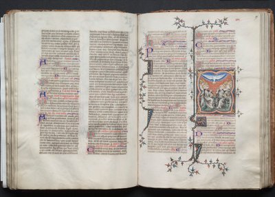 The Gotha Missal: Fol 79r, The Pentecost, c. 1375. av Master of the Boqueteaux