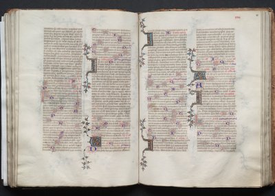 The Gotha Missal: Fol. 80r, text, ca. 1375. av Master of the Boqueteaux