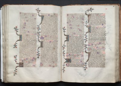 The Gotha Missal: Fol. 81r, Text, c. 1375. av Master of the Boqueteaux