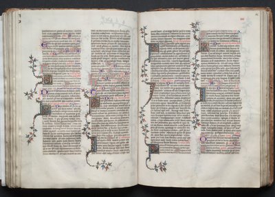 The Gotha Missal: Fol. 83v, text, c. 1375. av Master of the Boqueteaux