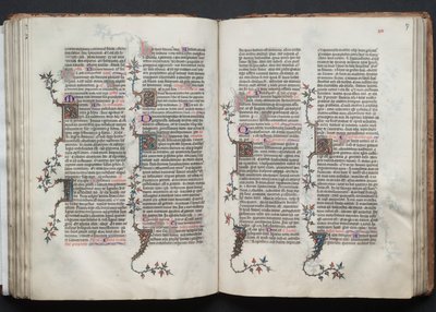 The Gotha Missal: Fol. 87r, Text , ca. 1375. av Master of the Boqueteaux
