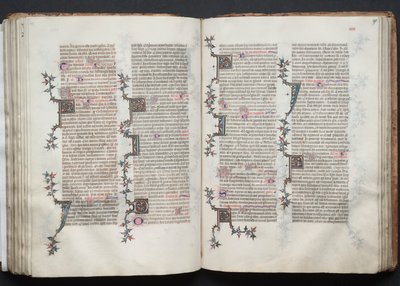 The Gotha Missal: Fol. 90v, text, ca. 1375. av Master of the Boqueteaux