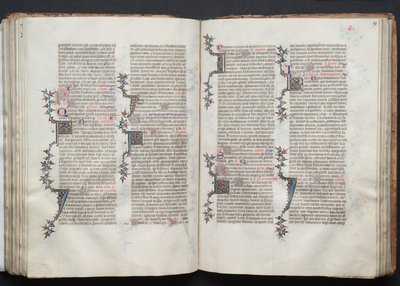The Gotha Missal: Fol. 92v, text, c. 1375. av Master of the Boqueteaux