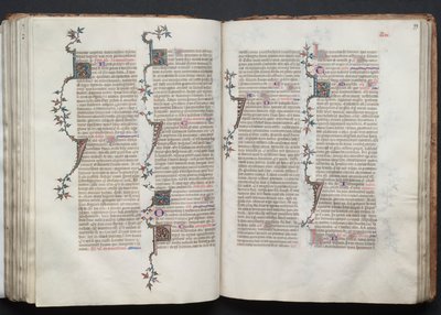 The Gotha Missal: Fol. 98v, text, c. 1375. av Master of the Boqueteaux