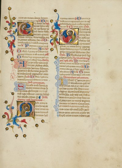 Initial E: Sankta Lucia; Initial M: Sankt Thomas; Initial D: Sankt Thomas Predikan av Master of the Brussels Initials