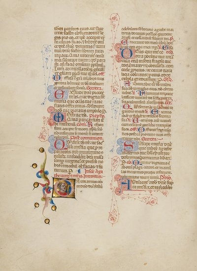 Initial G: Saint Agatha av Master of the Brussels Initials