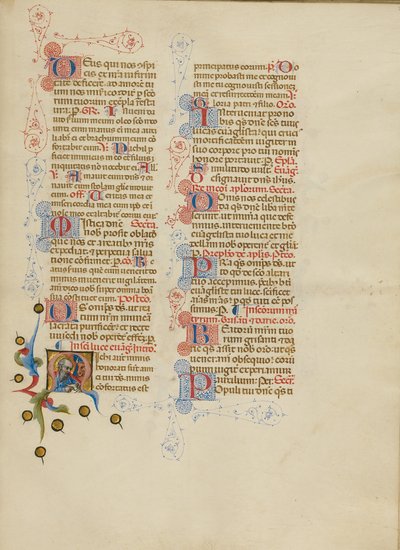 Initial M: Saint Luke av Master of the Brussels Initials