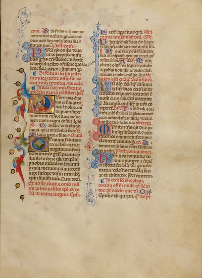 Initial P: En välsignelse från påven av Master of the Brussels Initials