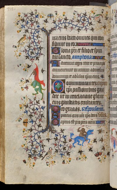 Timmar av Karl den ädle, kung av Navarra (1361-1425): fol. 171v, Text av Master of the Brussels Initials and Associates