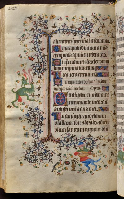 Timmar av Karl den ädle, kung av Navarra (1361-1425): fol. 205v, Text av Master of the Brussels Initials and Associates