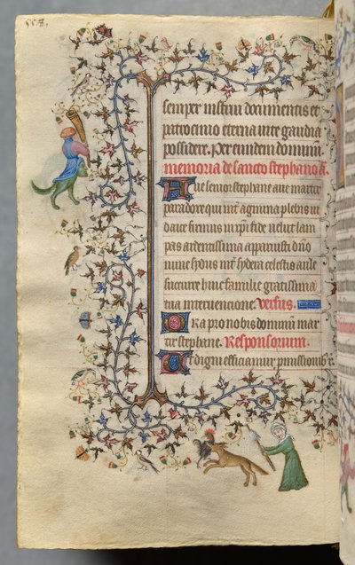 Timmar av Karl den ädle, kung av Navarra (1361-1425): fol. 273v, Text av Master of the Brussels Initials and Associates