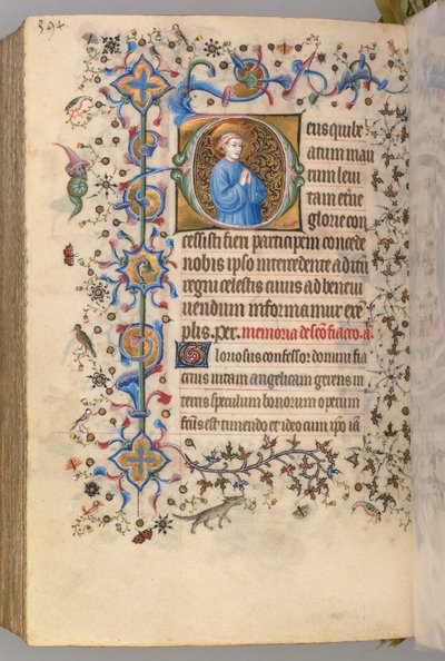 Timmar av Karl den ädle, kung av Navarra (1361-1425): fol. 291v, Text av Master of the Brussels Initials and Associates