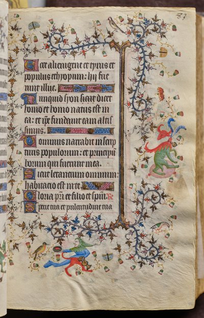 Timmar av Karl den ädle, kung av Navarra (1361-1425): fol. 42r, Text av Master of the Brussels Initials and Associates
