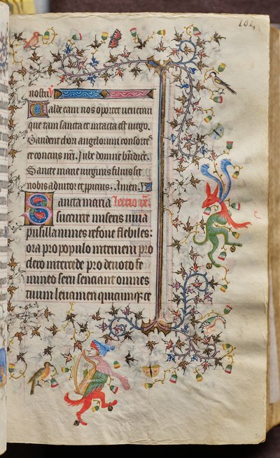 Timmar av Karl den ädle, kung av Navarra (1361-1425): fol. 51r, Text av Master of the Brussels Initials and Associates
