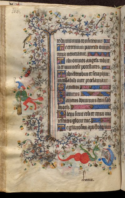 Timmar av Karl den ädle, kung av Navarra (1361-1425): fol. 52v, Text av Master of the Brussels Initials and Associates