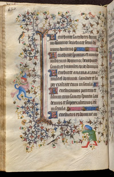 Timmar av Karl den ädle, kung av Navarra (1361-1425): fol. 60v, Text av Master of the Brussels Initials and Associates