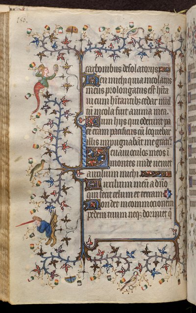 Timmar av Karl den ädle, kung av Navarra (1361-1425): fol. 75v, Text av Master of the Brussels Initials and Associates