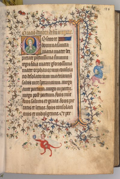 Timmar för Karl den ädle, kung av Navarra 1361-1425: fol. 13r, Text, c. 1405. av Master of the Brussels Initials and Associates
