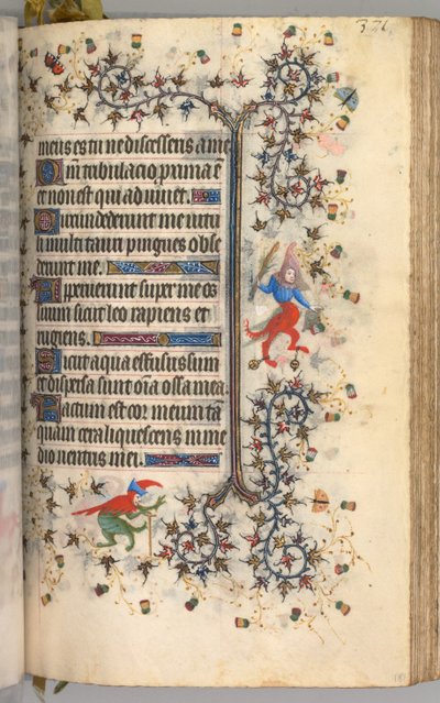 Timmar för Karl den ädle, kung av Navarra 1361-1425: fol. 181r, Text, ca. 1405. av Master of the Brussels Initials and Associates