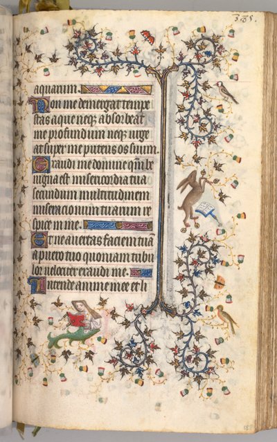 Timmar för Karl den ädle, kung av Navarra 1361-1425: fol. 188r, Text, ca. 1405. av Master of the Brussels Initials and Associates