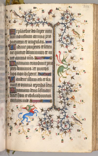 Timmar för Karl den ädle, kung av Navarra 1361-1425: fol. 190r, Text, ca. 1405. av Master of the Brussels Initials and Associates