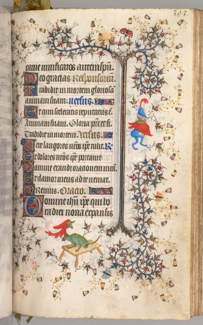 Timmar för Karl den ädle, kung av Navarra 1361-1425: fol. 191r, Text, ca. 1405. av Master of the Brussels Initials and Associates