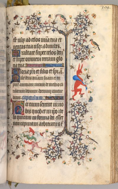 Timmar för Karl den ädle, kung av Navarra 1361-1425: fol. 194r, Text, ca. 1405. av Master of the Brussels Initials and Associates