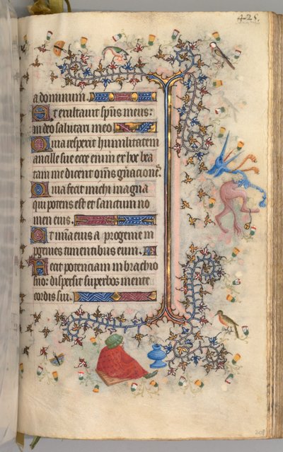 Timmar för Karl den ädle, kung av Navarra 1361-1425: fol. 207r, Text, ca. 1405. av Master of the Brussels Initials and Associates