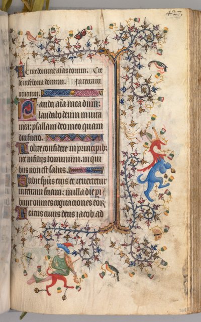 Timmar för Karl den ädle, kung av Navarra 1361-1425: fol. 208r, Text, ca. 1405. av Master of the Brussels Initials and Associates