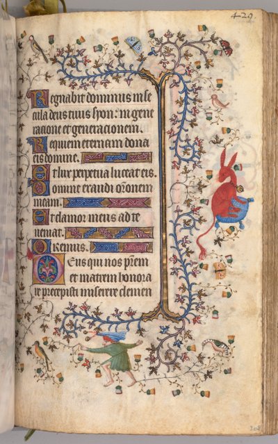 Timmar för Karl den ädle, kung av Navarra 1361-1425: fol. 209r, Text, c. 1405. av Master of the Brussels Initials and Associates
