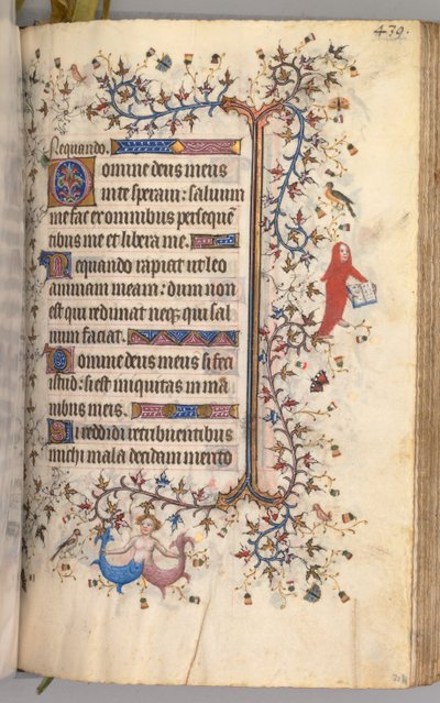 Timmar för Karl den ädle, kung av Navarra 1361-1425: fol. 214r, Text, ca. 1405. av Master of the Brussels Initials and Associates
