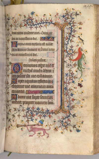 Timmar för Karl den ädle, kung av Navarra 1361-1425: fol. 219r, Text, ca. 1405. av Master of the Brussels Initials and Associates