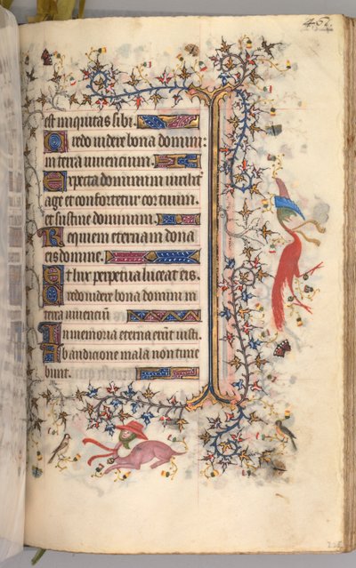 Timmar för Karl den ädle, kung av Navarra 1361-1425: fol. 225r, Text, ca. 1405. av Master of the Brussels Initials and Associates