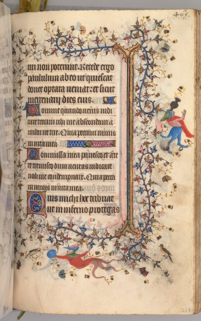 Timmar för Karl den ädle, kung av Navarra 1361-1425: fol. 227r, Text, ca. 1405. av Master of the Brussels Initials and Associates