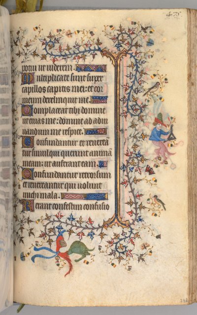 Timmar för Karl den ädle, kung av Navarra 1361-1425: fol. 232r, Text, ca. 1405. av Master of the Brussels Initials and Associates