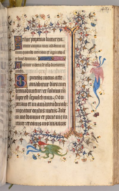 Timmar för Karl den ädle, kung av Navarra 1361-1425: fol. 234r, Text, ca. 1405. av Master of the Brussels Initials and Associates