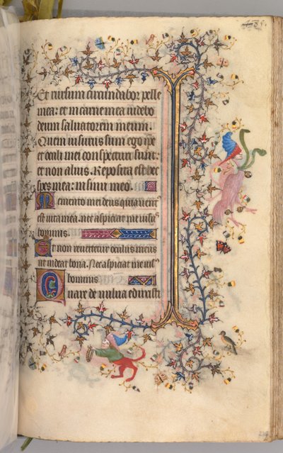 Timmar för Karl den ädle, kung av Navarra 1361-1425: fol. 237r, Text, ca. 1405. av Master of the Brussels Initials and Associates