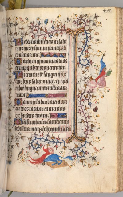 Timmar för Karl den ädle, kung av Navarra 1361-1425: fol. 241r, Text, ca. 1405. av Master of the Brussels Initials and Associates
