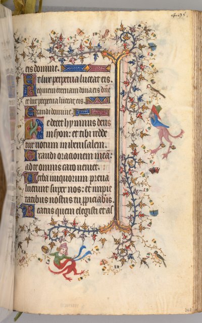 Timmar för Karl den ädle, kung av Navarra 1361-1425: fol. 242r, Text, ca. 1405. av Master of the Brussels Initials and Associates