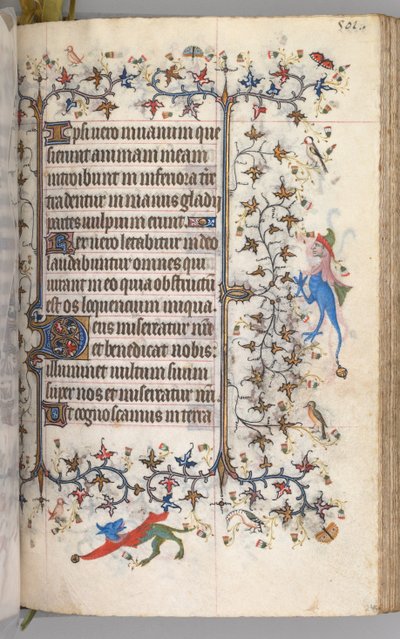 Timmar för Karl den ädle, kung av Navarra 1361-1425: fol. 245r, Text, ca. 1405. av Master of the Brussels Initials and Associates